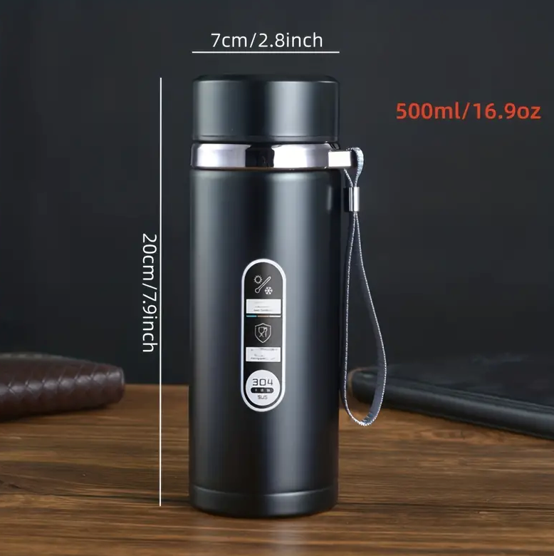 Thermos De Voyage En Acier Inoxydable - Capacité 500 Ml - Marque Thermos - Occasion Fonctionnelle