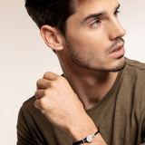 Bracelet Cuir Médaille Argent Sterling