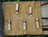 5 couteaux de Chef Damas faits main avec bois de pakka