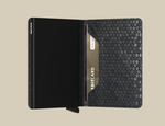 PORTE-CARTES SLIMWALLET CUIR NOIR HEXAGONE SECRID  RFID