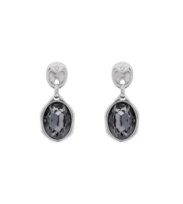 BOUCLES D'OREILLES ARGENT ET CRISTAUX NUIT