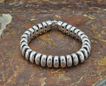 BRACELET CUIR ET ZAMAK ET ARGENT