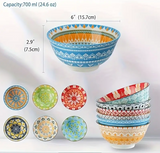 ENSEMBLE DE 6 BOLS 6 po EN CÉRAMIQUE