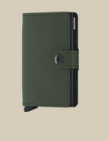 MINIWALLET PORTE-CARTES À FERMOIR MATTE GREEN BLACK RFID SECRID