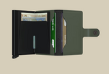 MINIWALLET PORTE-CARTES À FERMOIR MATTE GREEN BLACK RFID SECRID