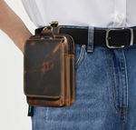 POCHETTE/ SAC DE CEINTURE EN CUIR DE VACHE ÉPAIS