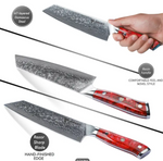 COUTEAU DE CHEF KIRITSUKE 8.5 PO ACIER DAMAS