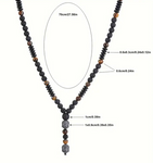COLLIER EN PIERRES DE LAVE ET PIERRE DE TIGRE