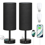 1 PAIRE DE LAMPES À COMMANDE TACTILE, 3 INTENSITÉS, avec ports USB A et C, 110/120 V