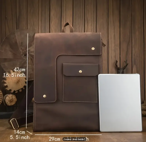 SAC À DOS EN CUIR de VACHE STYLE VINTAGE