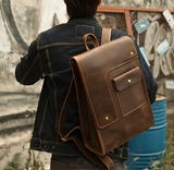SAC À DOS EN CUIR de VACHE STYLE VINTAGE