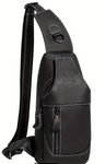 SAC DE POITRINE ET À BANDOULIÈRE EN CUIR VÉRITABLE