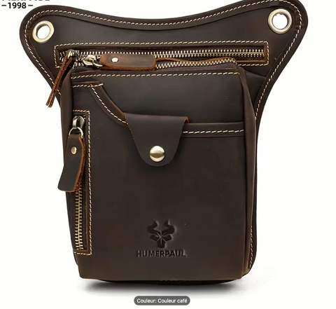SAC À BANDOULIÈRE EN CUIR AJUSTABLE