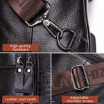 SAC DE POITRINE ET À BANDOULIÈRE EN CUIR MOTIF CROCODILE