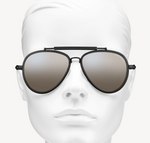 LUNETTES DE SOLEIL AVIATEUR NOIRES HARRISON TÊTE DE MORT