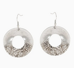 Boucles d'oreilles en étain plaquées argent fait à la main