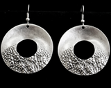 Boucles d'oreilles en étain plaquées argent fait à la main