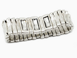 BRACELET ÉLASTIQUE AVEC CRISTAUX SWAROVSKI EN ÉTAIN PLAQUÉ ARGENT