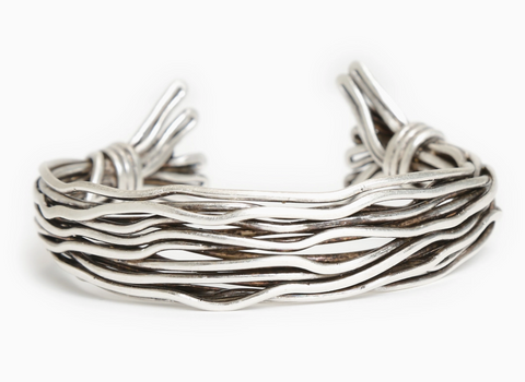 BRACELET FILS MÉTALLIQUES ÉTAIN