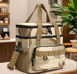 SAC-COOLER POUR PIQUE-NIQUE ISOTHERME DE GRANDE CAPACITÉ KAKI