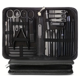 KIT DE SOINS DES ONGLES EN ACIER INOXYDABLE - 32 en 1 - NOIR