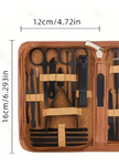 KIT DE SOINS DES ONGLES EN ACIER INOXYDABLE - 32 en 1 - NOIR