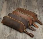 TROUSSE EN CUIR + STYLO LAITON ET ÉBÈNE