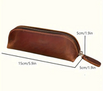 TROUSSE EN CUIR + STYLO LAITON ET ÉBÈNE