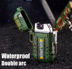 BRIQUET SANS FLAMME DOUBLE ARC en ABS - USB rechargeable