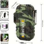 BRIQUET SANS FLAMME DOUBLE ARC en ABS - USB rechargeable