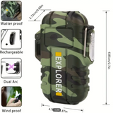 BRIQUET SANS FLAMME DOUBLE ARC en ABS - USB rechargeable