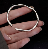 BRACELET MANCHETTE TORSADÉE ARGENT
