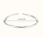 BRACELET MANCHETTE TORSADÉE ARGENT