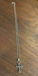 COLLIERS CHAINES 60 CM AVEC PENDENTIF CROIX STYLE GOTHIQUE