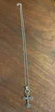 COLLIERS CHAINES 60 CM AVEC PENDENTIF CROIX STYLE GOTHIQUE