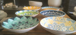 ENSEMBLE DE 6 ASSIETTES CREUSES 8 po EN CÉRAMIQUE