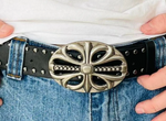 CEINTURE CUIR À BOUCLE EN MÉTAL