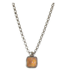 LONG COLLIER ARGENT ET CRISTAL