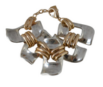 BRACELET EVELYN CHAINE A MAILLONS OR ET ARGENT