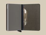 PORTEFEUILLE / SLIMWALLET ANTI-FRAUDE CARBON KHAKI SECRID