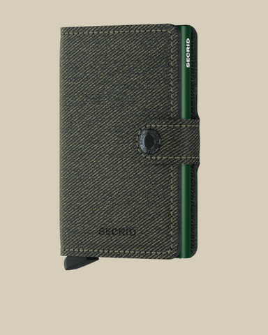 MINIWALLET CUIR TORSADÉ VERT SECRID
