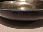 *BOL Nevio - Grand plat/ Vasque / Lavabo en tadelakt noir et métal finition dorée